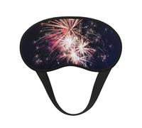 Masque de sommeil occultant à imprimé feu d'artifice - Couverture des yeux pour dormeur latéral, doux et confortable, parfait pour les voyages, la méditation