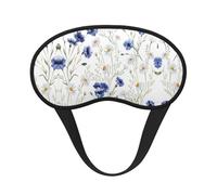 Masque de sommeil occultant à imprimé floral dessiné à la main - Couverture des yeux pour dormeur latéral, doux et confortable, parfait pour les voyages, la méditation