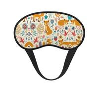 Masque de sommeil occultant à imprimé floral mignon - Couverture des yeux pour dormeur latéral, doux et confortable, parfait pour les voyages, la méditation