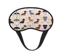 Masque de sommeil occultant à imprimé floral pour chien - Couverture des yeux pour dormir sur le côté, doux et confortable, parfait pour les voyages, la méditation