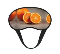 Masque de sommeil occultant à imprimé fruits oranges - Couverture pour les yeux pour dormeur latéral, doux et confortable, parfait pour les voyages, la méditation