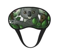 Masque de sommeil occultant à imprimé koala vert pour homme et femme, masque pour les yeux zéro pression oculaire pour les voyages et tout le sommeil