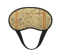 Masque de sommeil occultant à imprimé labyrinthe au trésor - Couvre-yeux confortable pour homme et femme, parfait pour dormir, méditation, voyage