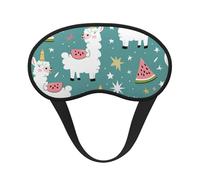 Masque de sommeil occultant à imprimé lama mignon pour homme et femme, masque pour les yeux zéro pression oculaire pour les voyages et tout autour du sommeil