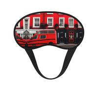 Masque de sommeil occultant à imprimé Londres Street - Couverture des yeux pour dormeurs sur le côté, doux et confortable, parfait pour les voyages, la méditation