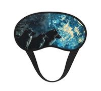 Masque de sommeil occultant à imprimé loups pour homme et femme, masque pour les yeux zéro pression oculaire pour les voyages et le sommeil tout autour