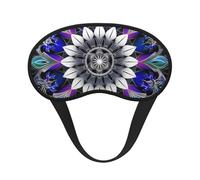 Masque de sommeil occultant à imprimé mandala rectangulaire pour homme et femme, masque pour les yeux zéro pression oculaire pour les voyages et tout le sommeil