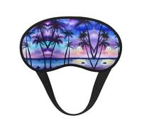 Masque de sommeil occultant à imprimé palmier - Masque contour des yeux, parfait pour les voyages, la méditation et une utilisation de nuit