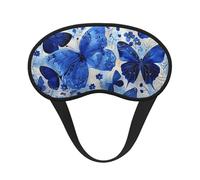 Masque de sommeil occultant à imprimé papillons bleus pour homme et femme, masque pour les yeux zéro pression oculaire pour les voyages et tout le sommeil