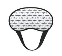 Masque de sommeil occultant à imprimé poisson et requin - Couverture pour les yeux pour dormeur latéral, doux et confortable, parfait pour les voyages, la méditation