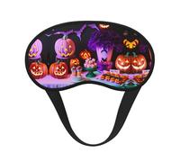 Masque de sommeil occultant à imprimé pour Halloween, carnaval, fête - Couverture des yeux pour dormeur latéral, doux et confortable, parfait pour les voyages, la méditation