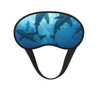 Masque de sommeil occultant à imprimé requins marteaux pour homme et femme, masque pour les yeux zéro pression oculaire pour les voyages et tout le sommeil