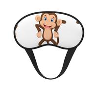 Masque de sommeil occultant à imprimé singe mignon - Couverture confortable pour les yeux, blocage de la lumière, parfait pour les voyages, la méditation et le camping