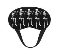 Masque de sommeil occultant à imprimé tête de mort squelette articulé d'Halloween - Couverture des yeux pour dormeur latéral, doux et confortable, parfait pour les voyages, la méditation
