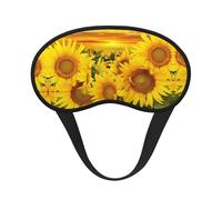Masque de sommeil occultant à imprimé tournesol - Masque contour des yeux, parfait pour les voyages, la méditation et une utilisation de nuit
