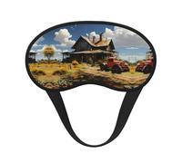 Masque de sommeil occultant à imprimé tracteur agricole Texas - Couvre-yeux confortable, réglable, parfait pour les voyages, la méditation et le camping