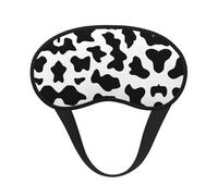 Masque de sommeil occultant à imprimé vache noir et blanc - Masque contour des yeux, parfait pour les voyages, la méditation et une utilisation de nuit