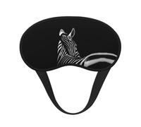 Masque de sommeil occultant à imprimé zèbre noir et blanc - Masque contour des yeux, parfait pour les voyages, la méditation et une utilisation de nuit