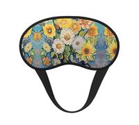 Masque de sommeil occultant à l'huile sur toile avec bande élastique pour toutes les formes de tête, idéal pour les voyages, le bureau et le travail posté