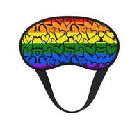 Masque de sommeil occultant à motif arc-en-ciel Gay Pride - Cache-œil confortable, bloquant la lumière, parfait pour les voyages, la méditation et le camping
