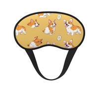 Masque de sommeil occultant à motif Corgi pour homme et femme, masque pour les yeux zéro pression oculaire pour les voyages et tout le sommeil