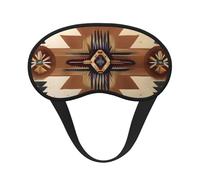 Masque de sommeil occultant à motifs amérindiens, polyester doux, anti-lumière, élégant, convient pour les hommes et les femmes, pour le travail quotidien et les voyages en plein air.