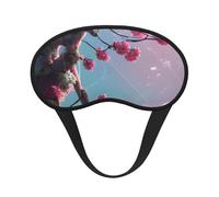 Masque de sommeil occultant à petites fleurs roses, polyester doux, anti-lumière, élégant, convient pour les hommes et les femmes, pour le travail quotidien et les voyages en plein air.
