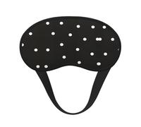 Masque de sommeil occultant à pois noirs et blancs - Couverture des yeux pour dormeur sur le côté, doux et confortable, parfait pour les voyages, la méditation