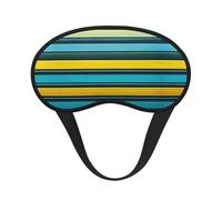 Masque de sommeil occultant à rayures jaunes et bleues - Couverture pour les yeux pour les personnes dormant sur le côté, doux et confortable, parfait pour les voyages et la méditation