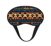 Masque de sommeil occultant à texture ethnique tribale africaine, polyester doux, anti-lumière, élégant, convient pour les hommes et les femmes, pour le travail quotidien et les voyages en plein air.