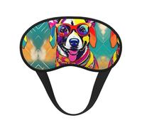 Masque de sommeil occultant amusant à imprimé chien - Couverture des yeux pour dormeur latéral, doux et confortable, parfait pour les voyages, la méditation