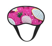Masque de sommeil occultant au fruit du dragon - Masque doux et réglable pour bloquer complètement la lumière, sommeil profond, voyage et relaxation