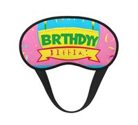 Masque de sommeil occultant avec ballon « Happy Birthday », polyester doux, anti-lumière, élégant, convient pour les hommes et les femmes, pour le travail quotidien et les voyages en plein air.
