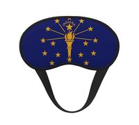 Masque de sommeil occultant avec drapeau de l'État de l'Indiana, doux et respirant, pour voyage, yoga, méditation, camping
