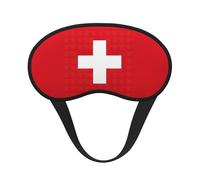 Masque de sommeil occultant avec drapeau suisse - Confortable et occultant - Pour voyage, yoga - Couverture douce pour les yeux
