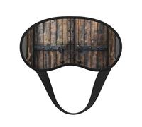 Masque de sommeil occultant avec impression de porte en bois rustique pour femmes et hommes, masque pour les yeux zéro pression oculaire pour les voyages et tout le sommeil