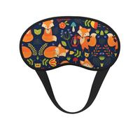 Masque de sommeil occultant avec imprimé de fleurs de renard mignon - Couverture des yeux pour dormeur latéral, doux et confortable, parfait pour les voyages, la méditation