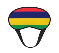 Masque de sommeil occultant avec imprimé drapeau de l'île Maurice - Bloque la lumière, confortable, idéal pour les voyages, le camping, la méditation et le yoga