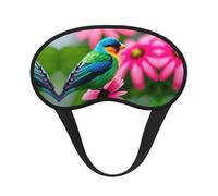 Masque de sommeil occultant avec imprimé fleurs colorées et oiseaux - Couverture des yeux pour dormeur latéral, doux et confortable, parfait pour les voyages, la méditation
