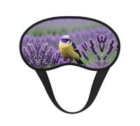 Masque de sommeil occultant avec imprimé floral violet lavande - Couverture des yeux pour dormeur latéral, doux et confortable, parfait pour les voyages, la méditation