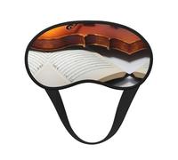 Masque de sommeil occultant avec imprimé livre de violon - Couverture pour les yeux pour dormeur latéral, doux et confortable, parfait pour les voyages, la méditation