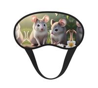 Masque de sommeil occultant avec imprimé Mouse in Love - Couvre-yeux confortable pour homme et femme, parfait pour dormir, méditation, voyage