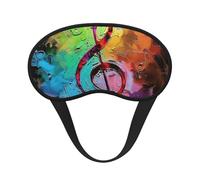 Masque de sommeil occultant avec imprimé notes de musique colorées pour homme et femme, masque pour les yeux zéro pression oculaire pour les voyages et tout autour du sommeil