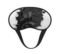 Masque de sommeil occultant avec imprimé notes de musique noires pour homme et femme, masque pour les yeux zéro pression oculaire pour les voyages et tout autour du sommeil