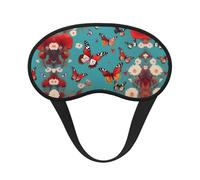 Masque de sommeil occultant avec imprimé papillons volants et fleurs - Couverture pour les yeux - Doux et confortable - Parfait pour les voyages et la méditation