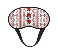 Masque de sommeil occultant avec imprimé rose brodé ukrainien - Couverture confortable pour les yeux, blocage de la lumière, parfait pour les voyages, la méditation et le camping