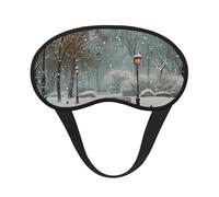 Masque de sommeil occultant avec imprimé Snow Falling in The Park pour homme et femme, masque pour les yeux zéro pression oculaire pour les voyages et tout le sommeil