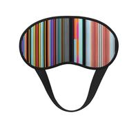 Masque de sommeil occultant avec lignes verticales irrégulières - Couvre-yeux confortable, réglable, parfait pour les voyages, la méditation et le camping