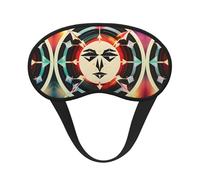 Masque de sommeil occultant avec motif de flèches de chasse, triangles et cerfs - Doux et confortable - Parfait pour les voyages et la méditation