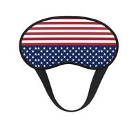 Masque de sommeil occultant avec motif drapeau américain et rayures - Masque contour des yeux, parfait pour les voyages, la méditation et une utilisation nocturne